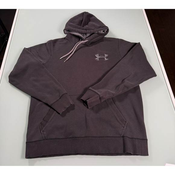 Under Armour Other - UNDER ARMOUR Solid Gray Cotton Blend Mens Kangaroo Pocket Hoodie - Large